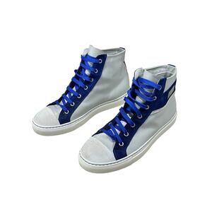 Charlie’s High Top Italian Gray & Blue Sporty Fashion Sneakers Women’s Size 9